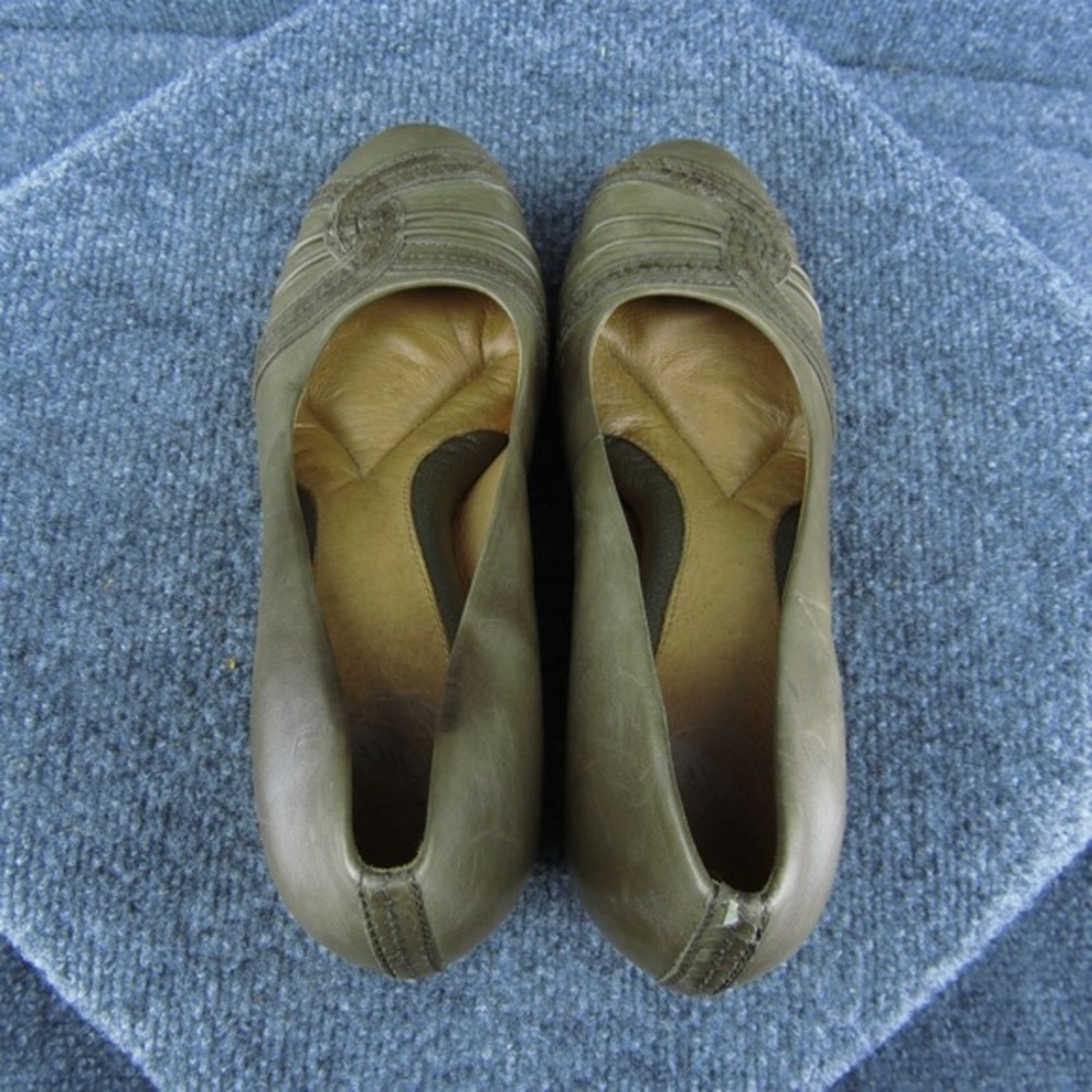 Nurture Women Wedge Pump Shoes‎ Size 9 Medium Professional Brown Leather - Picture 7 of 10